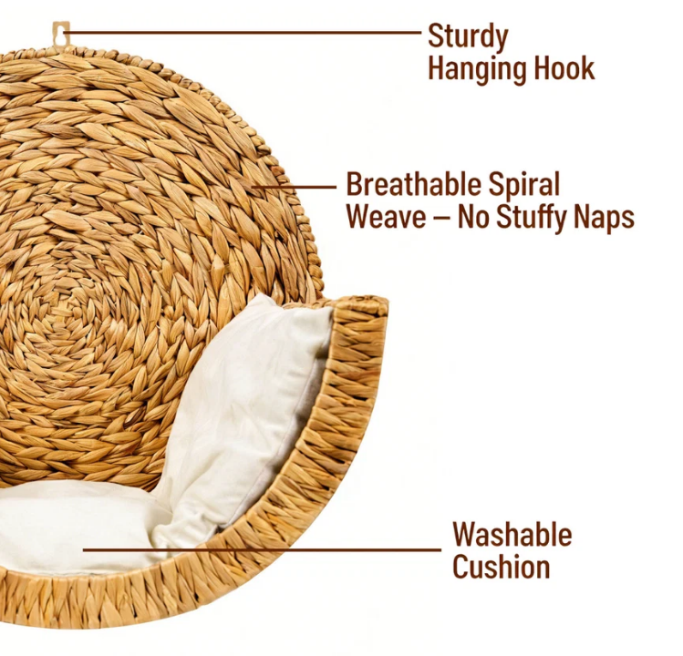 handwoven cat bed