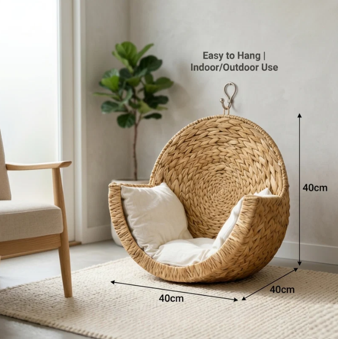handwoven cat bed